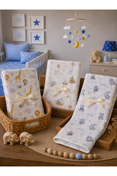 Pico Baby Çok Amaçlı Müslin Örtü /3'lü Set / %100 Pamuk / Oeko-teks Sertifika...