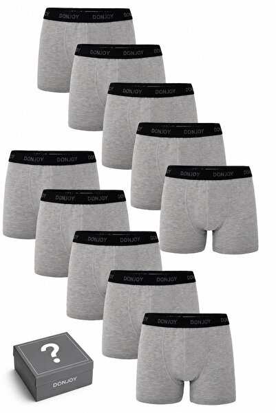 don joy Férfi 10 részes pamut lycra fésült pamut szürke boxer elasztikus deré...