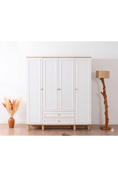 VOW HOME LIVING TİNDRA GARDIROP 4 KAPAKLI %100 MDF