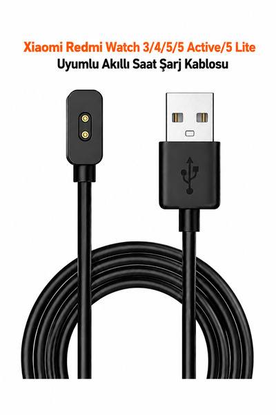 Dexmon Xiaomi Redmi Watch 3/4/5/5 Active / 5 Lite Uyumlu Akıllı Saat Usb Şarj...