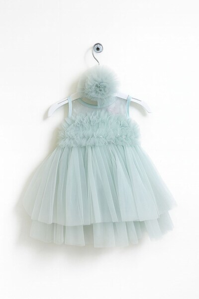 Miss Hely Girls Kids KIZ BEBEK 3206 TÜL DETAY ABİYE GKMH0012