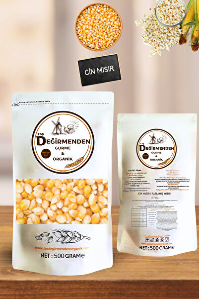 Taş Değirmenden Organik Cin Mısır - Patlamış Mısır - 500 Gram