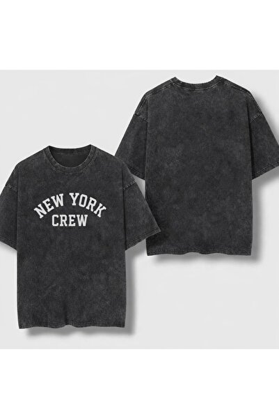 ZAVIXO - UNISEX Oversize T-shirt με στάμπα New York, Vintage, 100% Βαμβάκι 9