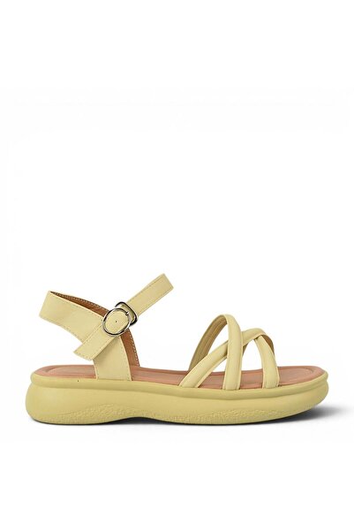 FORMAZIONE Sandale casual, femei, FORMAZIONE, 802 galben, piele 38