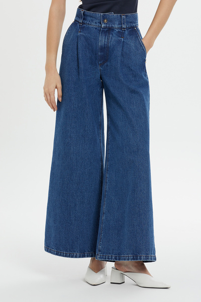 GİZİA Klasik Palazzo Denim Pantolon