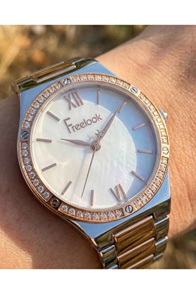 Freelook Lumiere Silver and Rose Gold Stainless Steel Watch for Women FL.1.10...