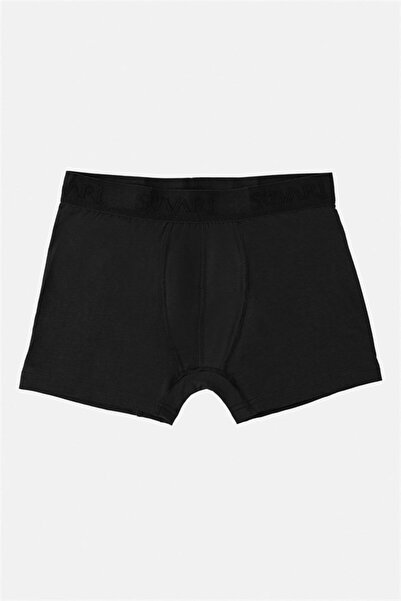SÜVARİ Siyah Regular Düz Boxer
