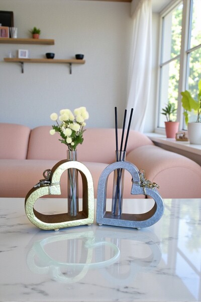 nftart.design Heart Concrete Decorative Vase