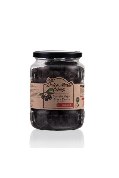 Datça Murat Çiftliği Organik Yağlı Sofralık Zeytin 420 gr Black Olives