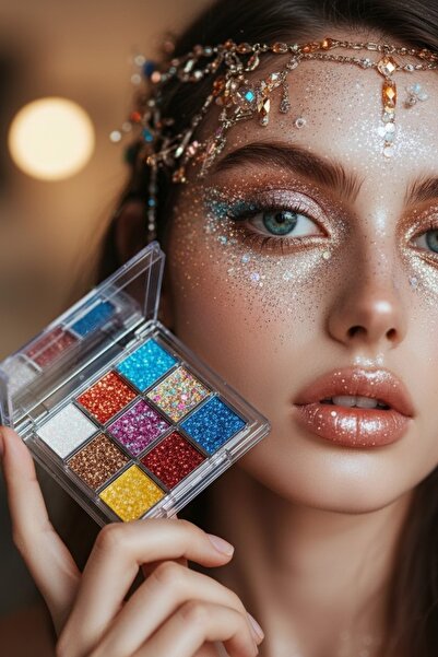wonderway Glitter Palet Yüz Ve Vücut Için - Göz Kalemi Hediyesi Ile