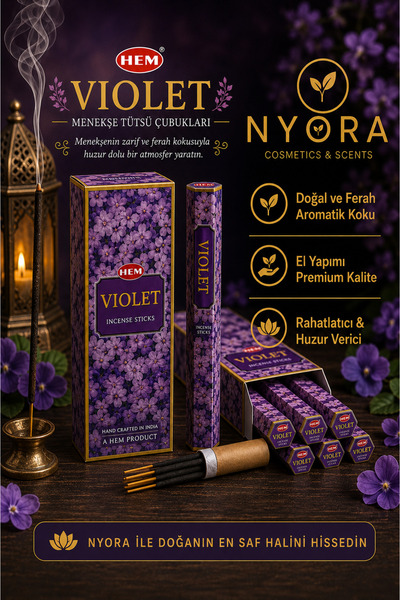 Hem Tütsü Violet Menekşe 20 Adet Çubuk Tütsü