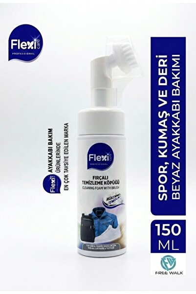 Flexi FIRÇALI TEMİZLEME KÖPÜĞÜ KUMAŞ DERİ SÜET ÇANTA BEYAZ SNEAKER SU GEREKTİ...