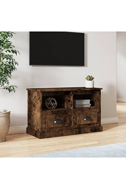 Concept Comodă TV, stejar afumat, 80x35x50 cm, lemn prelucrat