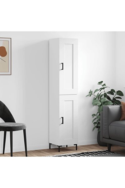 Concept Dulap înalt, alb, 34,5x34x180 cm, lemn prelucrat