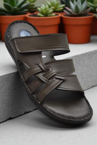 ISPARTALILAR Gel Sole 057 FULL ORTOPEDIC Papuci pentru bărbați din piele natu...