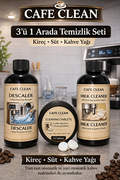 cleanova Kahve Makinesi Temizleme Seti 3’lü | Kireç Çözücü + Süt Temizleyici ...