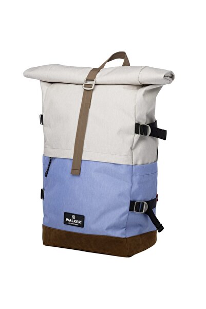 Schneiders Rucsac roll-up bicolor crem-albastru popcorn WALKER