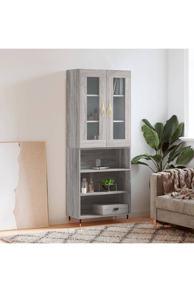 Concept Dulap înalt, gri sonoma, 69,5x34x180 cm, lemn compozit