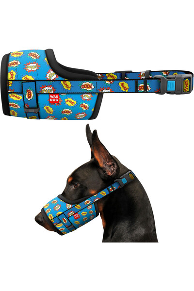 WAUDOG Dog muzzle, WAUDOG, Nylon, WOW, Blue, L