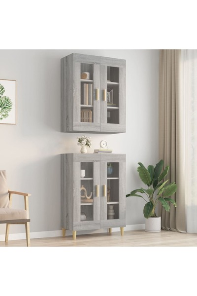 Concept Dulap de perete suspendat, gri sonoma, 69,5x34x90 cm