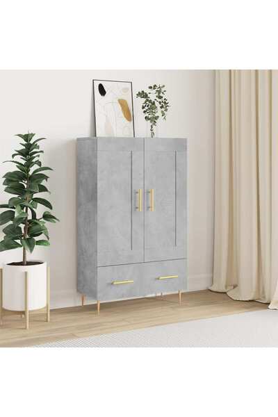 Concept Dulap înalt, gri beton, 69,5x31x115 cm, lemn compozit