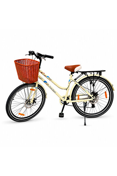 PROCART Bicicletă de damă de 26 inch, schimbător Shimano cu 7 viteze, frâne p...