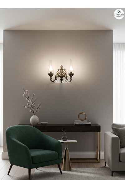 ZEM ARİS HEDİYELİK Handmade Gas Lamp Double Sconce