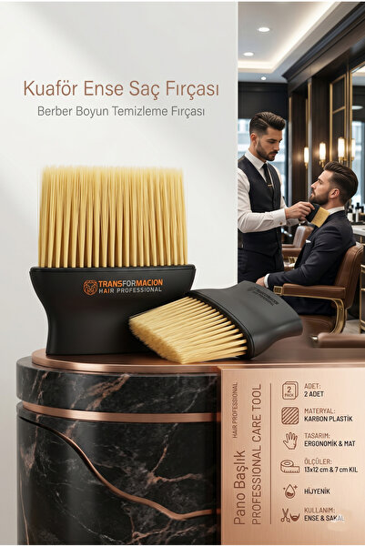 Transformacion 2'Lİ Kuaför Ense Saç Fırçası - Berber Boyun Temizleme Fırçası ...