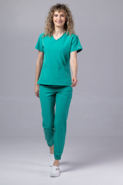 OEM Costum medical NOU PREMIUM EVA pentru femei, Verde Crom