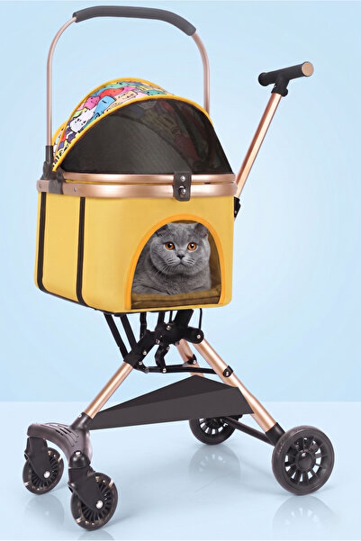 Tasma Market Rose Gold Lüks Kedi Köpek Arabası - 3 in 1 Fonksiyonel Çıkarılab...
