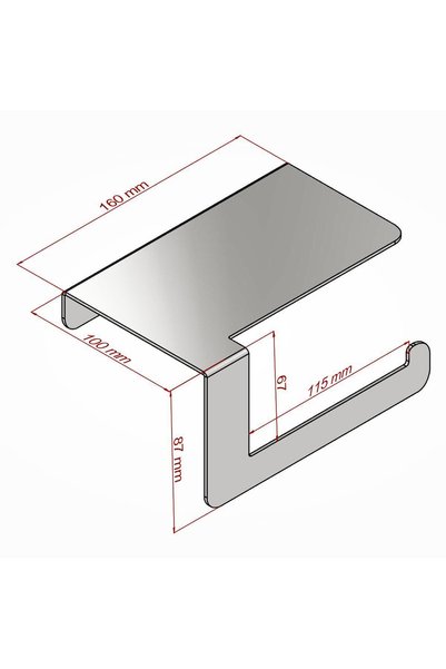 Mova Dizayn Rack Toilet Paper Holder with Phone Stand Bathroom Toilet Paper Holder Metal