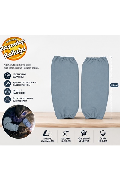 VENTO Deri Kaynakçı Kolluğu 35 cm 1 Çift