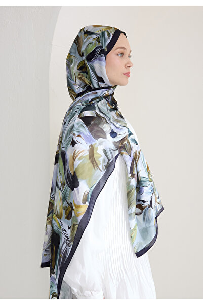 Freshscarfs Vanilla Blossom Floş Vi̇skon Şal Laci̇vert
