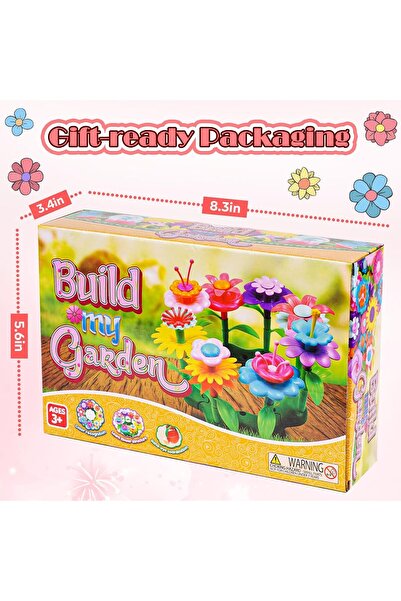 Arabest 62-Piece Flower Garden Building Set for Girls, STEM Montessori Stacki...