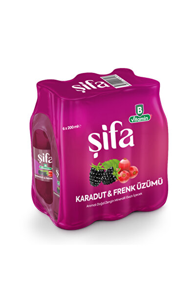 Şifa B VİTAMİNLİ KARADUT&FRENK ÜZÜM AROMALI MADEN SUYU 24*200 ML