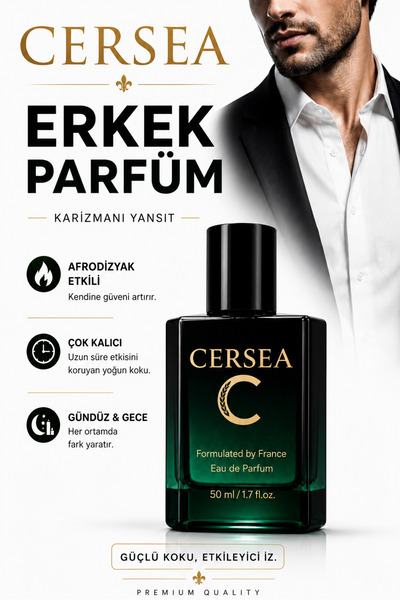 CERSEA Afrodızyak Etkili Erkek Parfüm – Kalıcı, Dengeli, Zamansız