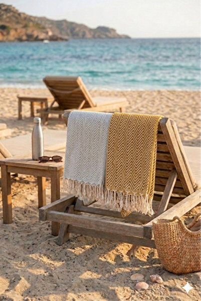 FUNNDY Set de bumbac 100% prosoape de plajă Peshtemal - XXL 100x180cm, vară, ...