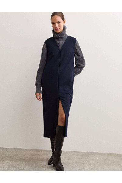 Marks & Spencer Derin V Yaka Jersey Midi Elbise