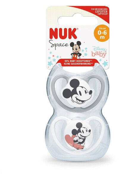 Nuk SUZETA PM AIR DISNEY MICKEY GRI M1(0-6L) 2BUC