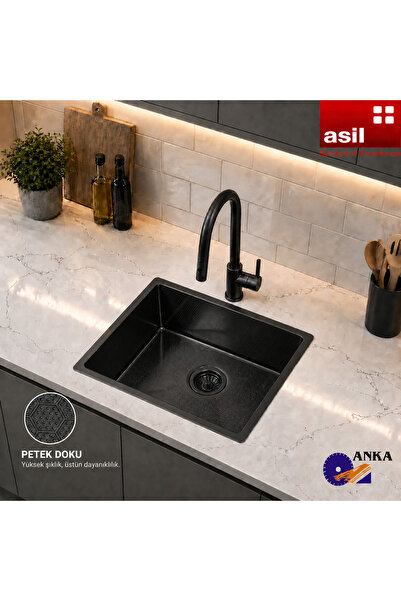 Asil Krom AS 359 R15 (40×50 cm) Petek Dokulu PVD Kaplama, Yalıtımlı Mutfak Ev...