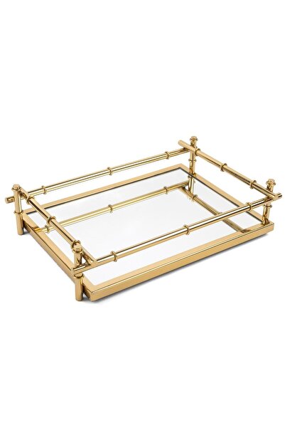 Mikasa Moor Gold Metal Dik Aynalı Tepsi 47x30x10cm