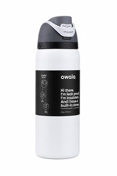 owala FreeSip Insulated Stainless Steel Water Bottle With Straw For Sports Tr...