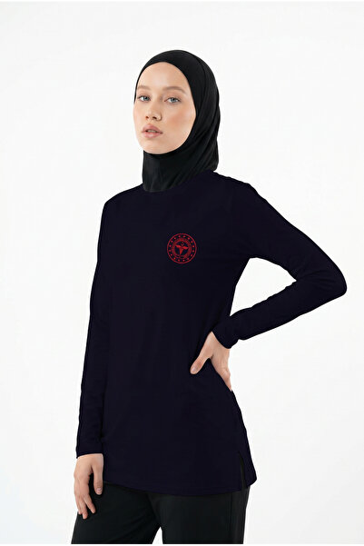 Pratik Medikal Μπλουζάκι Navy Blue 112 Emergency Health Hijab μακρύ μπλουζάκι