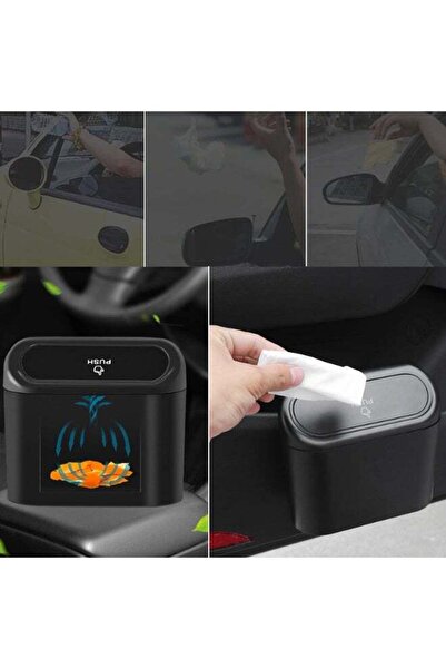 Arabest Portable Car Trash Can 15.5x7x13.5cm, Leakproof Bin with 15 Bags for ...