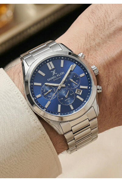 Daniel Klein Exclusive Silver Stainless Steel Watch for Men DK.1.14213-3