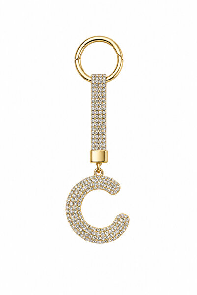 Balenbi Stone Letter C Figured Keychain and Bag Ornament