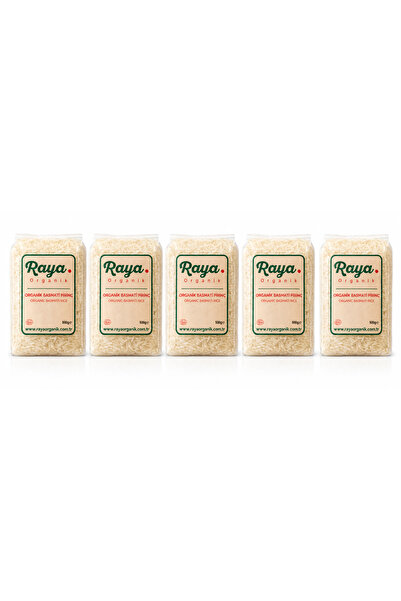 Raya Organik Organik Basmati Pirinç 5'li Set 5 x 500 gr (Toplam 2,5 kg)