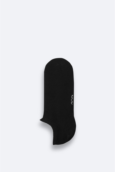 Avva Erkek Siyah Pamuklu Sneaker Çorap B008553