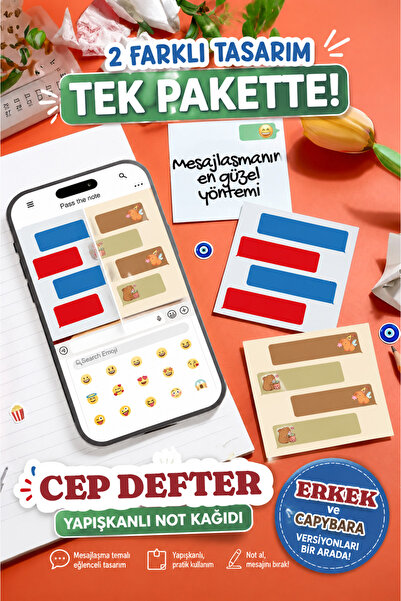 Zodiac Store Cep Defteri Erkek Paketi – Erkek ve Capybara Temalı 2'li Set