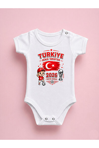 NSR tasarım Hediye Türkiye Dünya Kupası Temalı Yazılı Baskılı Bebek & Body Zı...